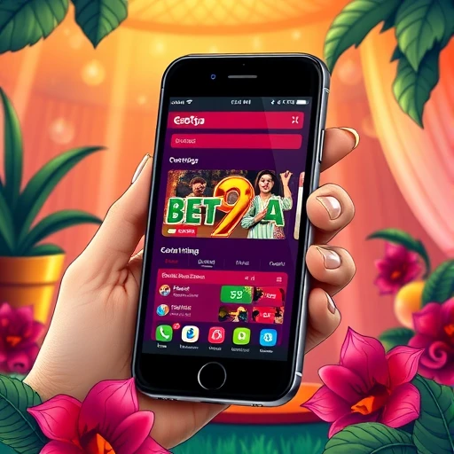 Smartphone showing Bet9ja app